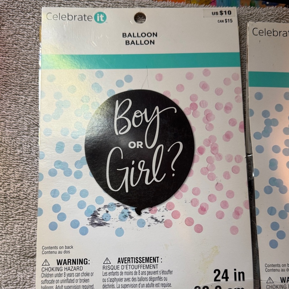 Celebrate It Pink & Blue 'Boy or Girl?' Balloon and Confetti Party Set - Picture 3 of 7